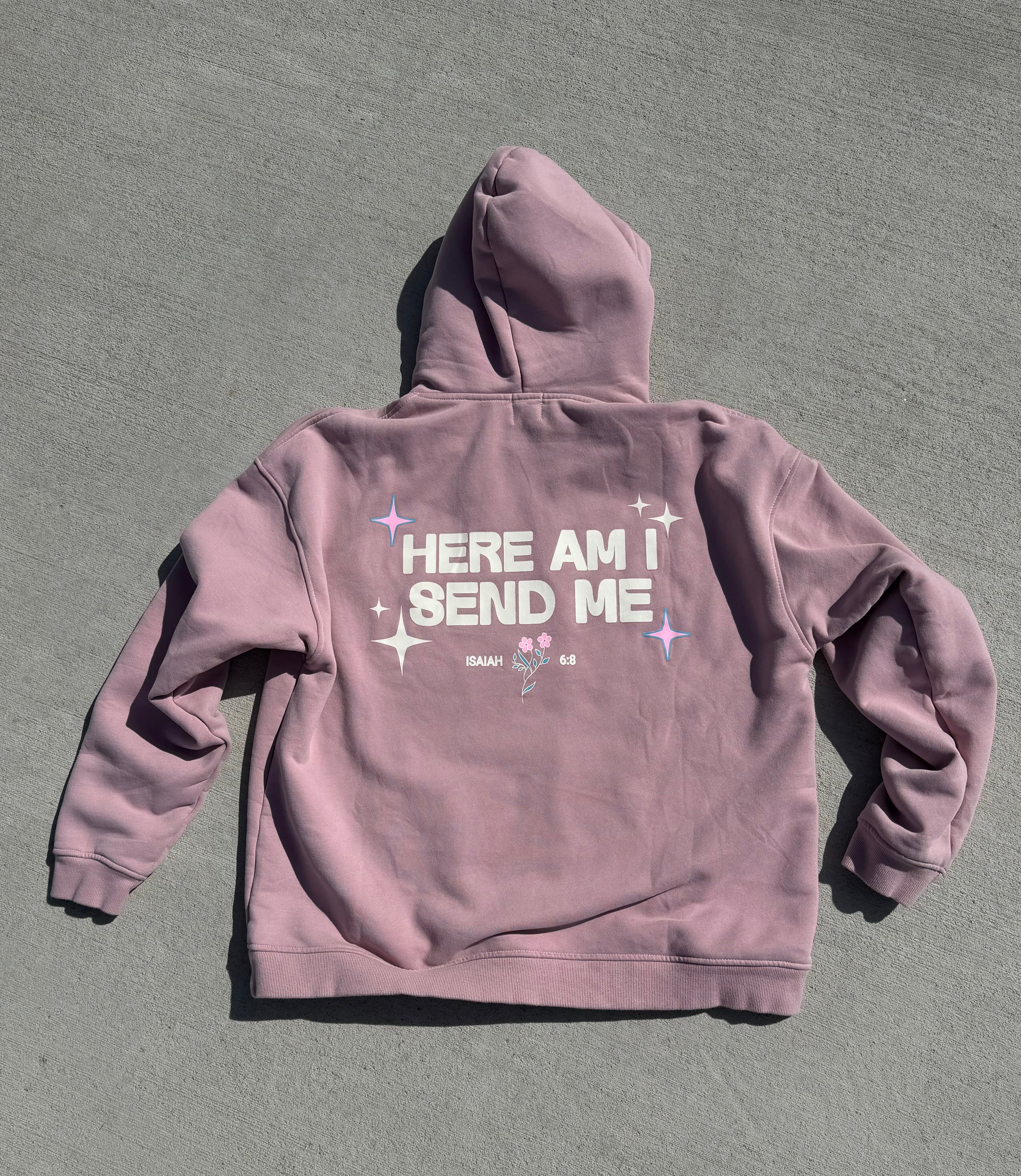 Here Am I Purple Clay Hoodie