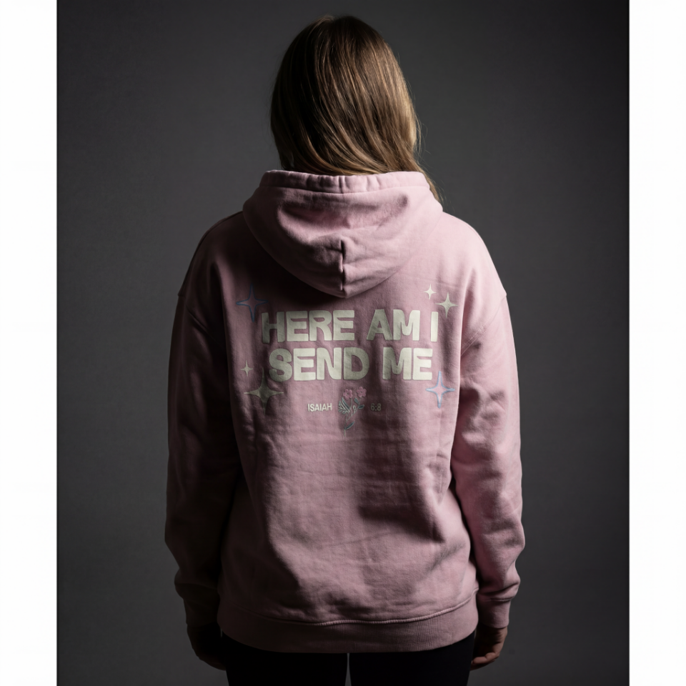 Here Am I Purple Clay Hoodie